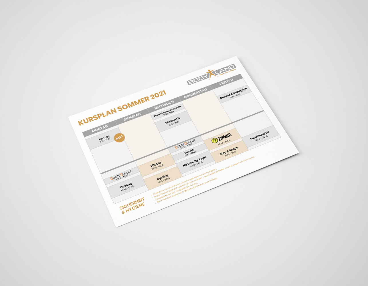 Kursplan Flyer Druck, Tintifax Copyshop Bischofshofen